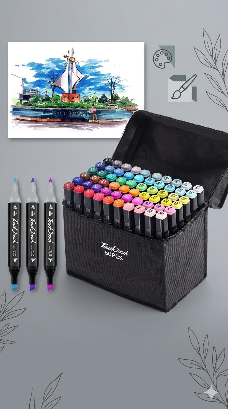 Pencraft Marker Boyama Kalemi 60'lı Set