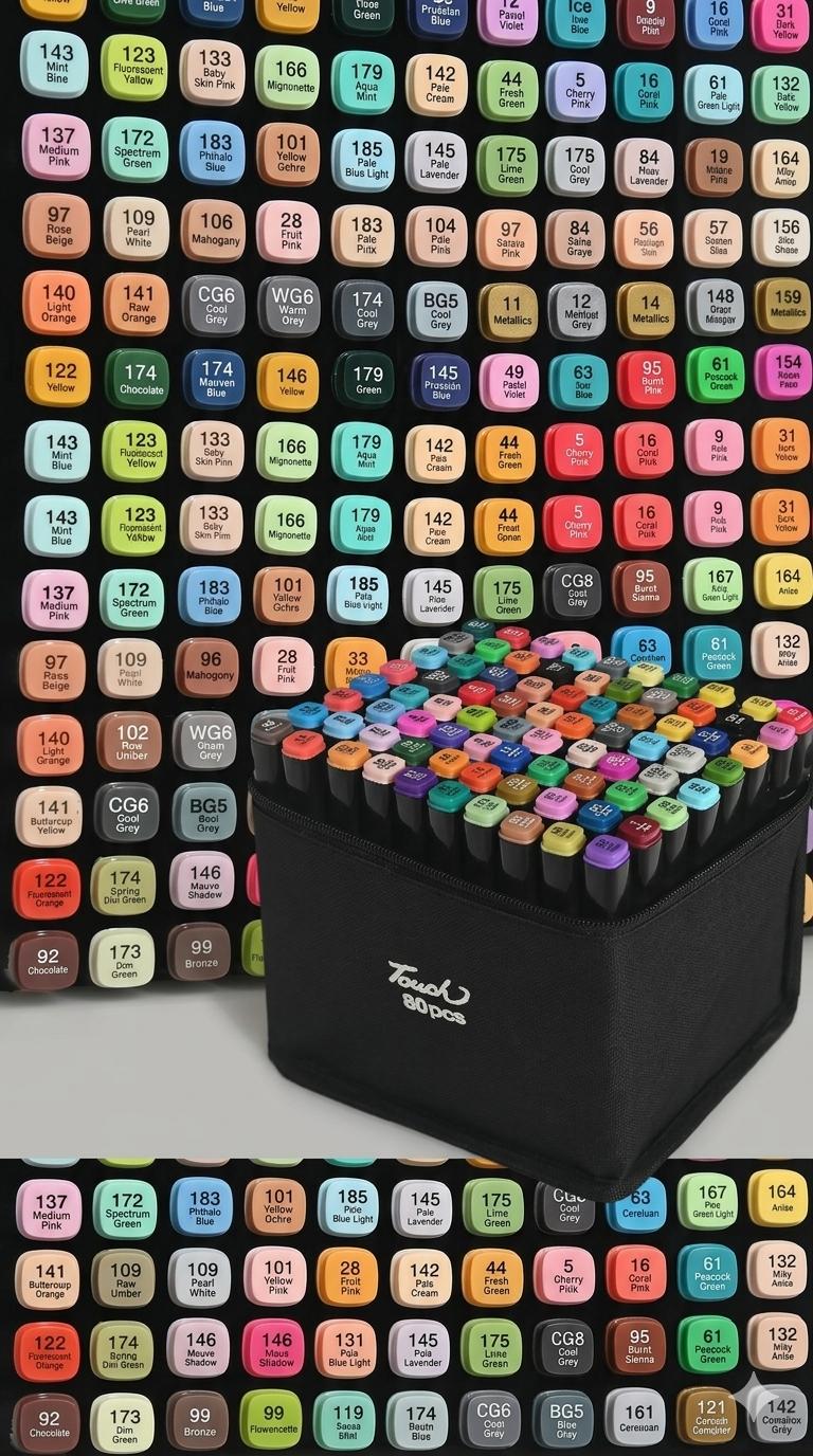 Pencraft Marker Boyama Kalemi 80'lı Set